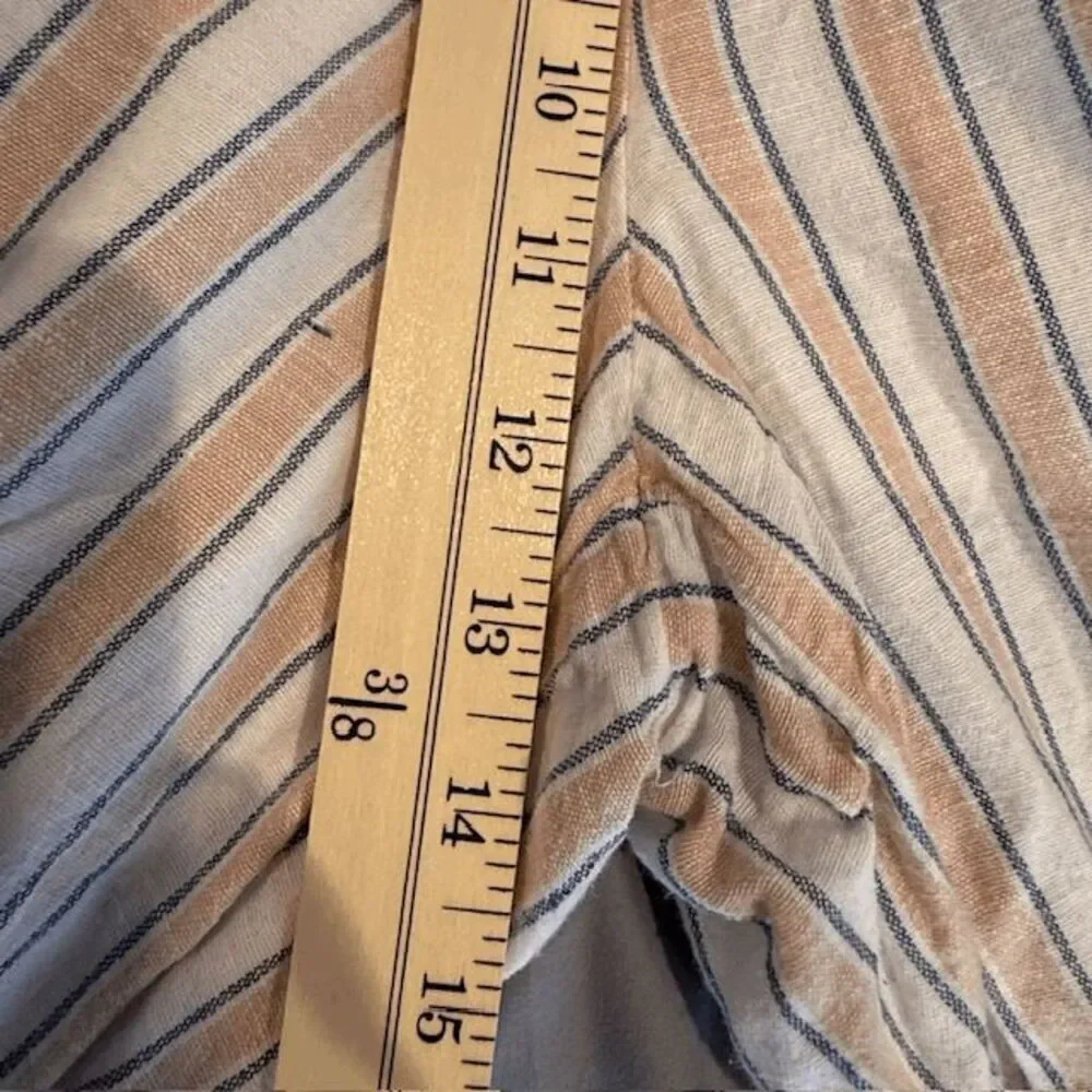 American Eagle Linen Blend‎ High-Waisted Side Button Culottes Lined Size Medium